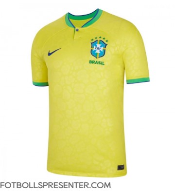 Brasilien Hemma Matchtröja VM 2022 Kortärmad